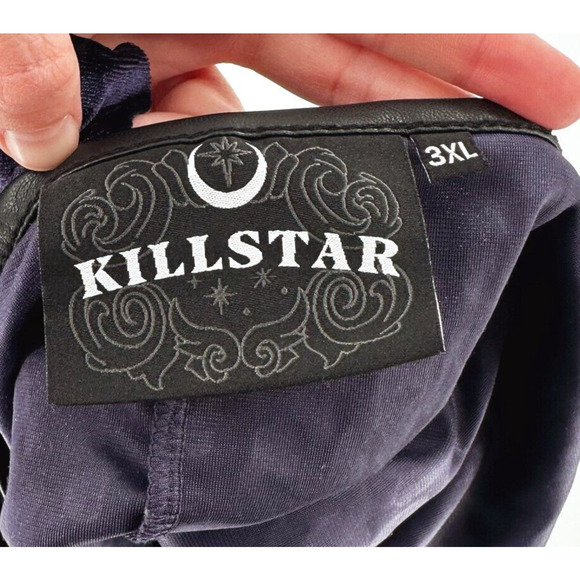 Killstar Womens Huntress Halter Catsuit Jumpsuit 3XL Cheetah Flare Goth Witch - Picture 7 of 9